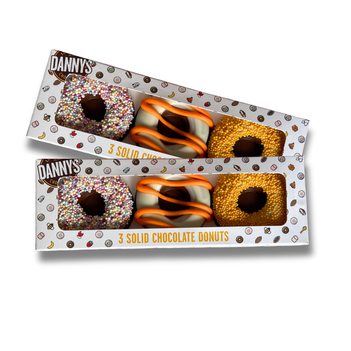 DANNY'S DONUTS - Solid Milk Chocolate Christmas Donuts Bundle 2 x 150g - DANNY'S CHOCOLATES