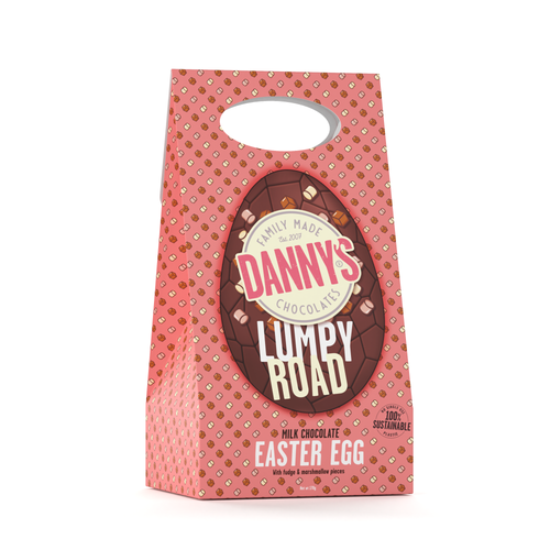 Lumpy Road Mighty Milk Chocolate Easter Egg 170g - DANNY'S CHOCOLATES