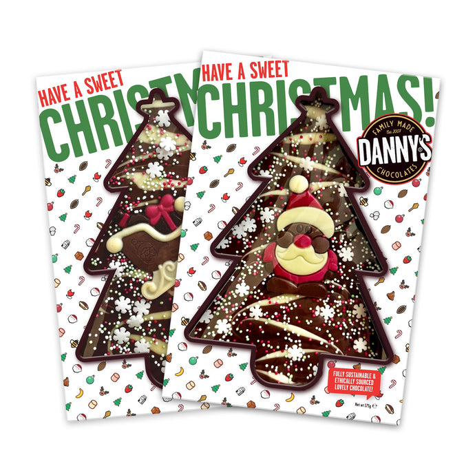 DANNY's XL Christmas Snowflake Slabs with characters  2 x 175g - DANNY'S CHOCOLATES